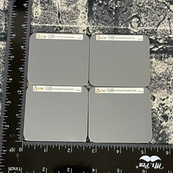 STAMPIN' UP! BIG BOLD CUPCAKES SIZZIX SIZZLITS Set of 4 Dies In Box - Picture 10 of 11